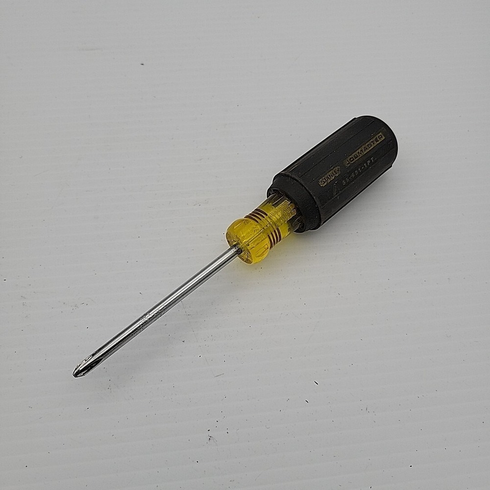 Vintage Stanley 65-901 Phillips 1 Screwdriver USA 7 Inch Rubber Grip Jobmaster